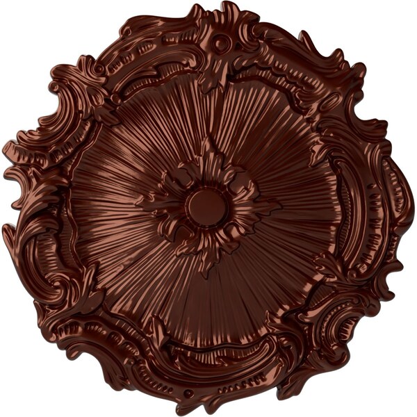 Ekena Millwork Plymouth Ceiling Medallion (Fits Canopies up to 1 5/8"), 16 3/4"OD x 1 3/8"P, Antique Copper CM16PLACS - main